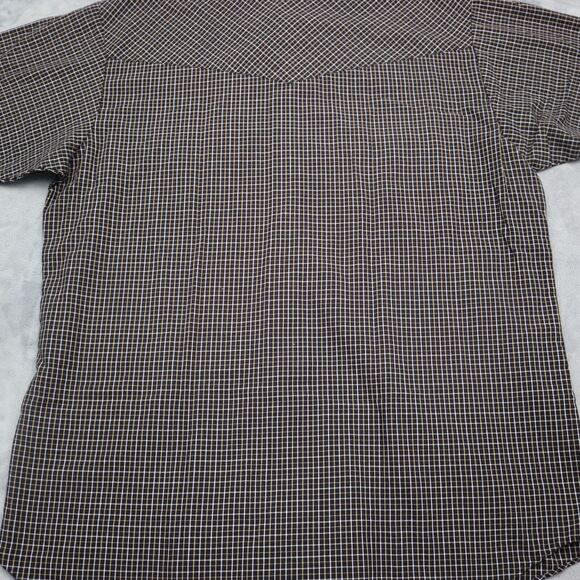 Plains Western Shirt Mens M Blue Plaid Pearl Snap Wear Button Up Cowboy - Picture 11 of 13